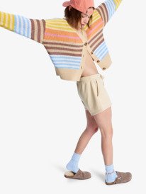 1 Surf Stoked - Short &agrave; taille &eacute;lastique pour Femme Beige ERJFB03416 Roxy