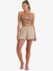 3 Perfect - Elastic Waist Shorts for Women Brown ERJFB03474 Roxy