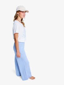 1 Surfing By Sunlight - Pantalon de jogging à jambes larges pour Femme Bleu ERJFB03495 Roxy