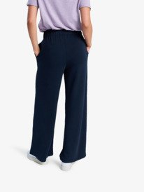 5 Surfing By Sunlight - Lounge-Jogginghose mit weitem Bein für Frauen Schwarz ERJFB03495 Roxy