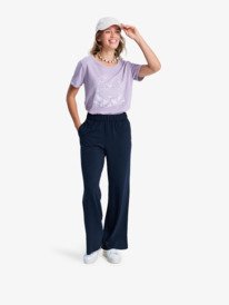 0 Surfing By Sunlight - Lounge-Jogginghose mit weitem Bein für Frauen Schwarz ERJFB03495 Roxy