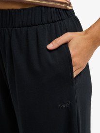 2 Surfing By Sunlight - Pantalón de chándal con pierna ancha para mujer Negro ERJFB03495 Roxy