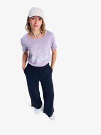 3 Surfing By Sunlight - Lounge-Jogginghose mit weitem Bein für Frauen Schwarz ERJFB03495 Roxy