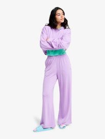 3 Surfing By Sunlight - Pantalon de jogging à jambes larges pour Femme Violet ERJFB03495 Roxy