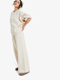 1 Please Please - Trainingsbroek met wijde pijp voor Dames Beige ERJFB03496 Roxy