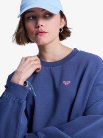 2 Saturday Night Vibes - Robe sweat oversize pour Femme Bleu ERJFD03002 Roxy