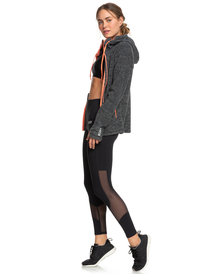 4 Electric Feeling - Fleece met Rits en Capuchon voor Dames Black ERJFT04057 Roxy