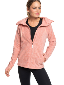 0 Electric Feeling - Fleece mit Kapuze und Reißverschluss für Frauen Rosa ERJFT04057 Roxy