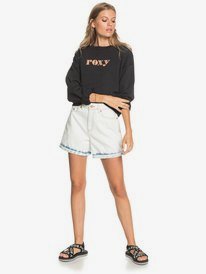 3 Break Away - Organic Sweatshirt for Women Black ERJFT04394 Roxy