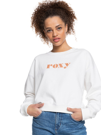 3 Break Away - Organic Sweatshirt for Women White ERJFT04394 Roxy