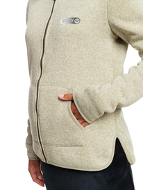 3 Icy Times - Sherpa Fleece Zip Hoodie for Women Beige ERJFT04612 Roxy