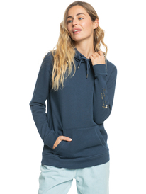 0 Itia Foil Script - Sweat à capuche pour Femme Bleu ERJFT04664 Roxy