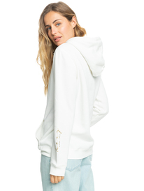 1 Itia Foil Script - Sweat à capuche pour Femme Blanc ERJFT04664 Roxy