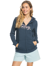 0 Itia Zip Signature - Sweat à capuche zippé pour Femme Bleu ERJFT04665 Roxy
