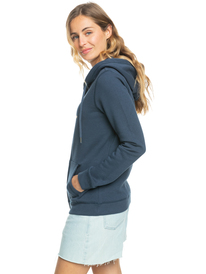 1 Itia Zip Signature - Sweat à capuche zippé pour Femme Bleu ERJFT04665 Roxy
