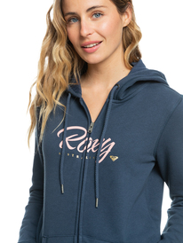 2 Itia Zip Signature - Sweat à capuche zippé pour Femme Bleu ERJFT04665 Roxy