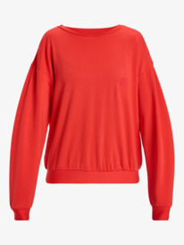 5 Surfing By Moonlight - Pullover Sweatshirt for Women Red ERJFT04808 Roxy