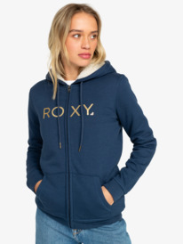 0 Itia Zip - Sweat zippé pour Femme Bleu ERJFT04816 Roxy