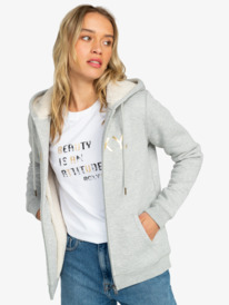2 Itia Zip - Fleecetop met Rits voor Dames Gray ERJFT04816 Roxy