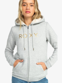 3 Itia Zip - Fleecetop met Rits voor Dames Gray ERJFT04816 Roxy
