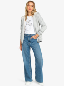 4 Itia Zip - Fleecetop met Rits voor Dames Gray ERJFT04816 Roxy