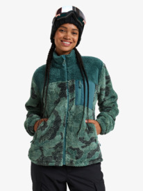 0 Alabama - Sweat zippé pour Femme Vert ERJFT04823 Roxy