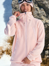 0 Fleeting Snow - Sweater met een Rits voor Dames Pink ERJFT04826 Roxy