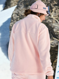 2 Fleeting Snow - Sweatshirt com fecho de correr para Mulher Pink ERJFT04826 Roxy