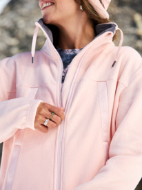 3 Fleeting Snow - Zip-Up Sweatshirt for Women Pink ERJFT04826 Roxy