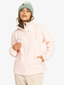 6 Fleeting Snow - Zip-Up Sweatshirt for Women Pink ERJFT04826 Roxy