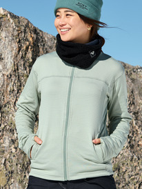 0 Vertere - Sweatshirt com fecho de correr para Mulher Verde ERJFT04827 Roxy