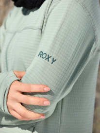 2 Vertere - Sudadera con Cremallera para Mujer Verde ERJFT04827 Roxy