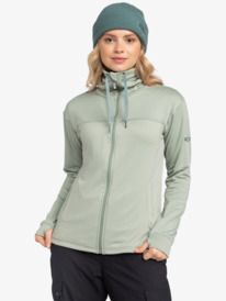 5 Vertere - Sweatshirt com fecho de correr para Mulher Verde ERJFT04827 Roxy