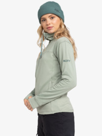 6 Vertere - Sweatshirt com fecho de correr para Mulher Verde ERJFT04827 Roxy