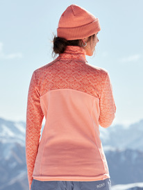 2 Sayna - Half Zip Polar Pullover for Women Pink ERJFT04831 Roxy