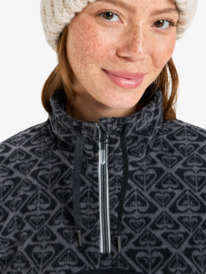 12 Sayna - Half Zip Polar Pullover for Women Black ERJFT04831 Roxy