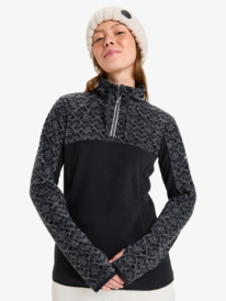 5 Sayna - Polarfleece-Pulli mit Halbreißverschluss für Frauen Schwarz ERJFT04831 Roxy