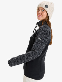 6 Sayna - Half Zip Polar Pullover for Women Black ERJFT04831 Roxy