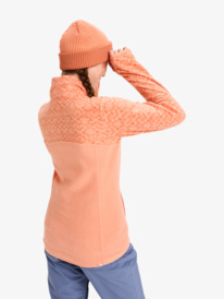 9 Sayna - Pullover in pile con mezza cerniera da Donna Pink ERJFT04831 Roxy