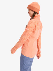 5 Sayna - Half Zip Polar Pullover for Women Pink ERJFT04831 Roxy