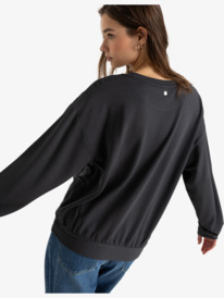 4 Surfing By Moonlight - Pullover Sweatshirt for Women Black ERJFT04850 Roxy