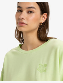 3 Surfing By Moonlight - Pullover Sweatshirt for Women Green ERJFT04851 Roxy