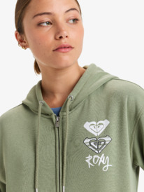 2 Surf Stoked - Sweat à capuche zippé pour Femme Vert ERJFT04853 Roxy