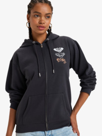 0 Surf Stoked - Zip-Up Hoodie for Women Black ERJFT04853 Roxy