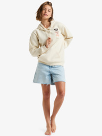 4 Surf Stoked - Sweatshirt com capuz para Mulher Beige ERJFT04855 Roxy