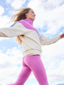 1 Essential Energy - Sweatshirt com fecho de correr na gola para Mulher Pink ERJFT04860 Roxy