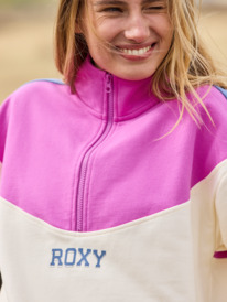 3 Essential Energy - Sweatshirt com fecho de correr na gola para Mulher Pink ERJFT04860 Roxy