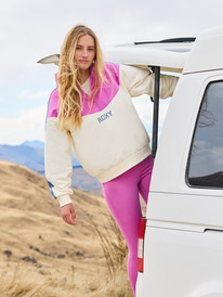 4 Essential Energy - Sweater met Korte Rits voor Dames Pink ERJFT04860 Roxy