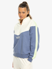 7 Essential Energy - Sweatshirt mit Halbreißverschluss für Frauen Blau ERJFT04860 Roxy