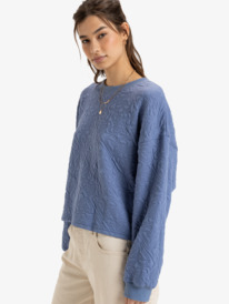 1 About Love - Felpa pullover da Donna Blue ERJFT04870 Roxy